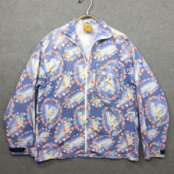 Clucky and Co Jacket Womens Small Floral Aloha Pin Up Girls All Over Print - Picture 8 of 14